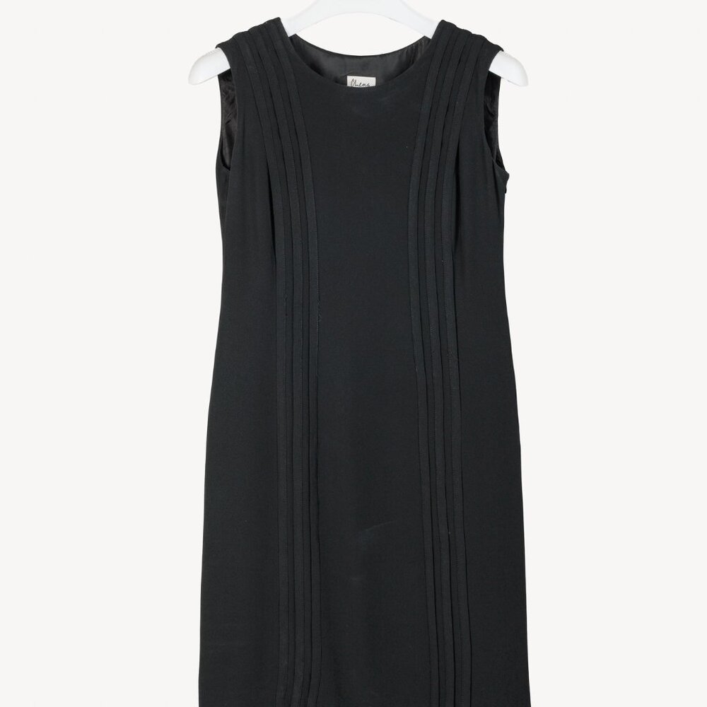 Moschino Cheap and Chic Black Tonal-Piping Sleeveless Dress